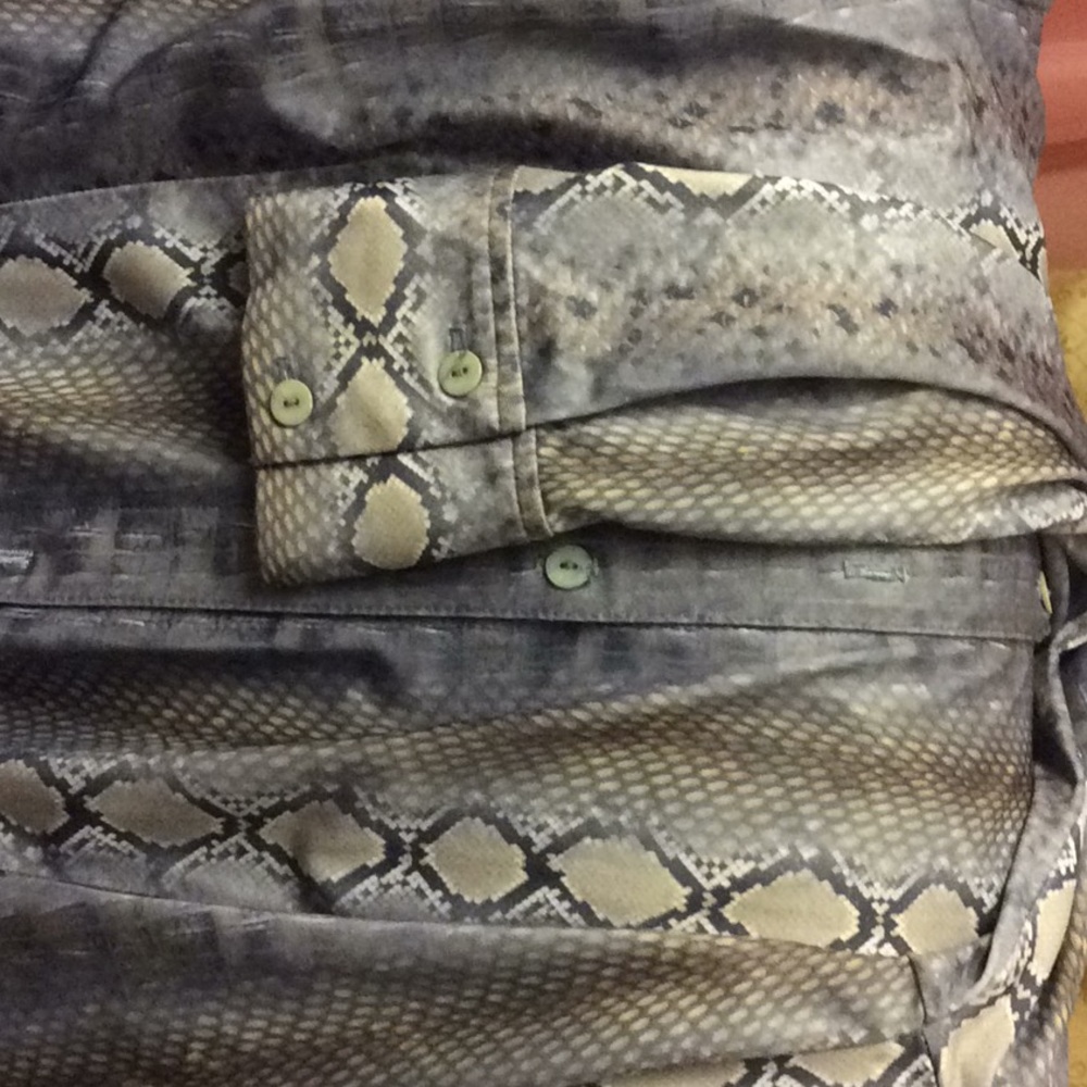 Snake Skin Button Down Blouse - image 3